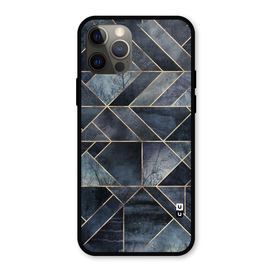 Forest Abstract Lines Metal Back Case for iPhone 12 Pro
