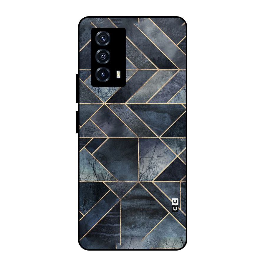 Forest Abstract Lines Metal Back Case for iQOO Z5