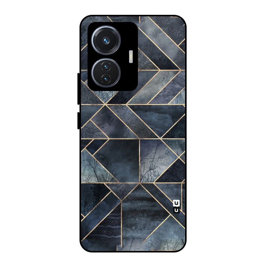 Forest Abstract Lines Metal Back Case for iQOO Z6 44W