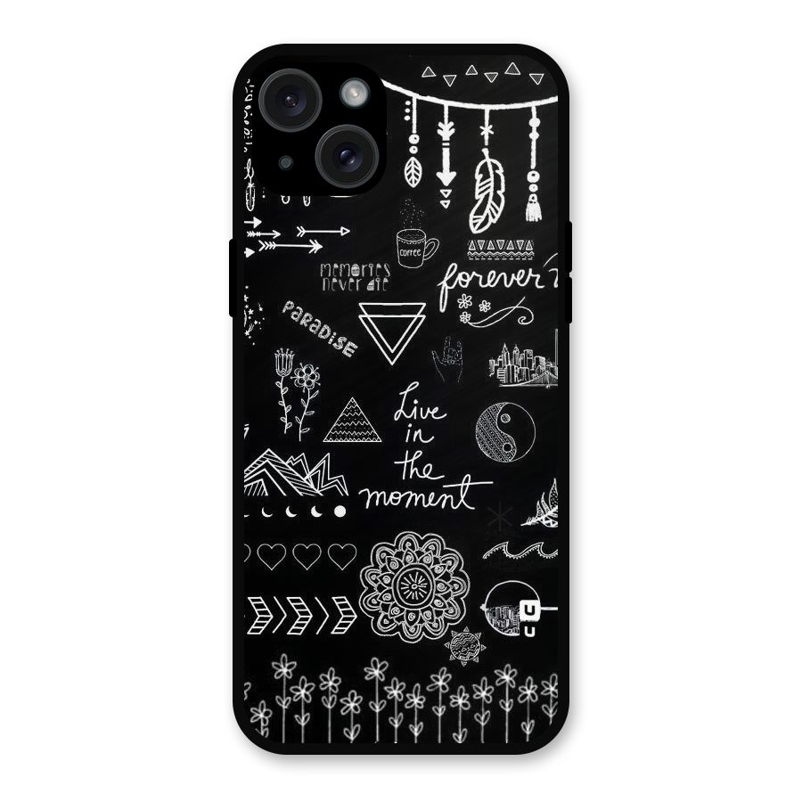 Forever Moment Metal Back Case for iPhone 15 Plus