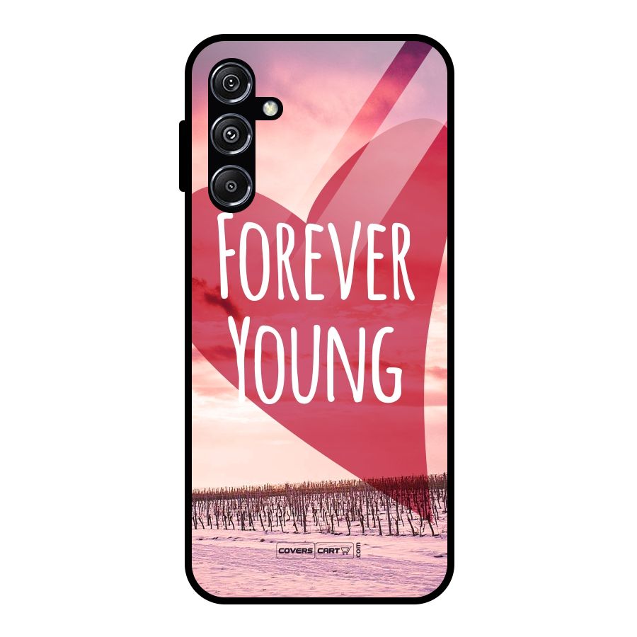 Forever Young Glass Back Case for Galaxy M34 5G
