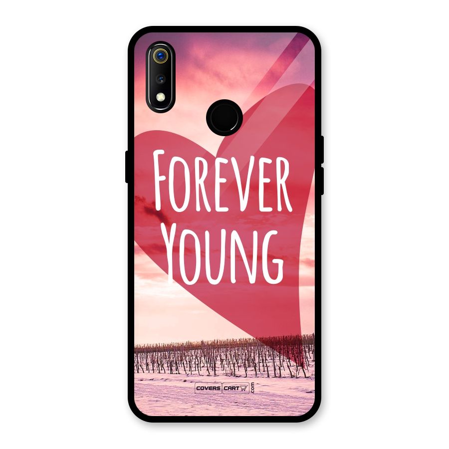 Forever Young Glass Back Case for Realme 3i