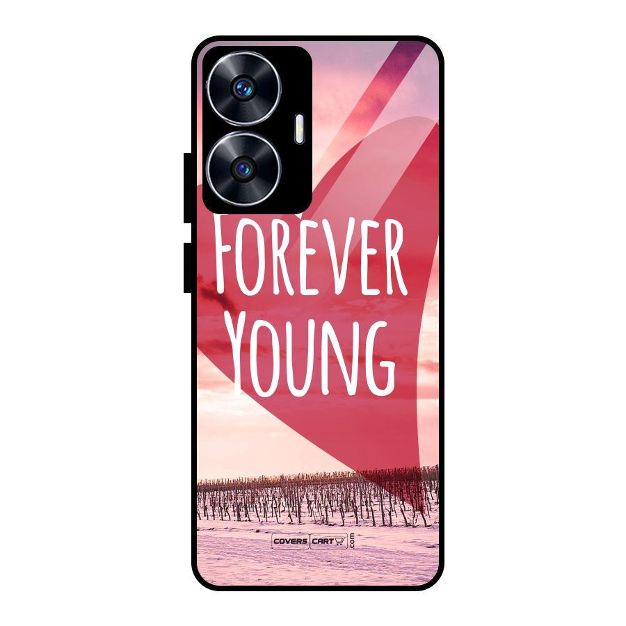Forever Young Glass Back Case for Realme Narzo N55