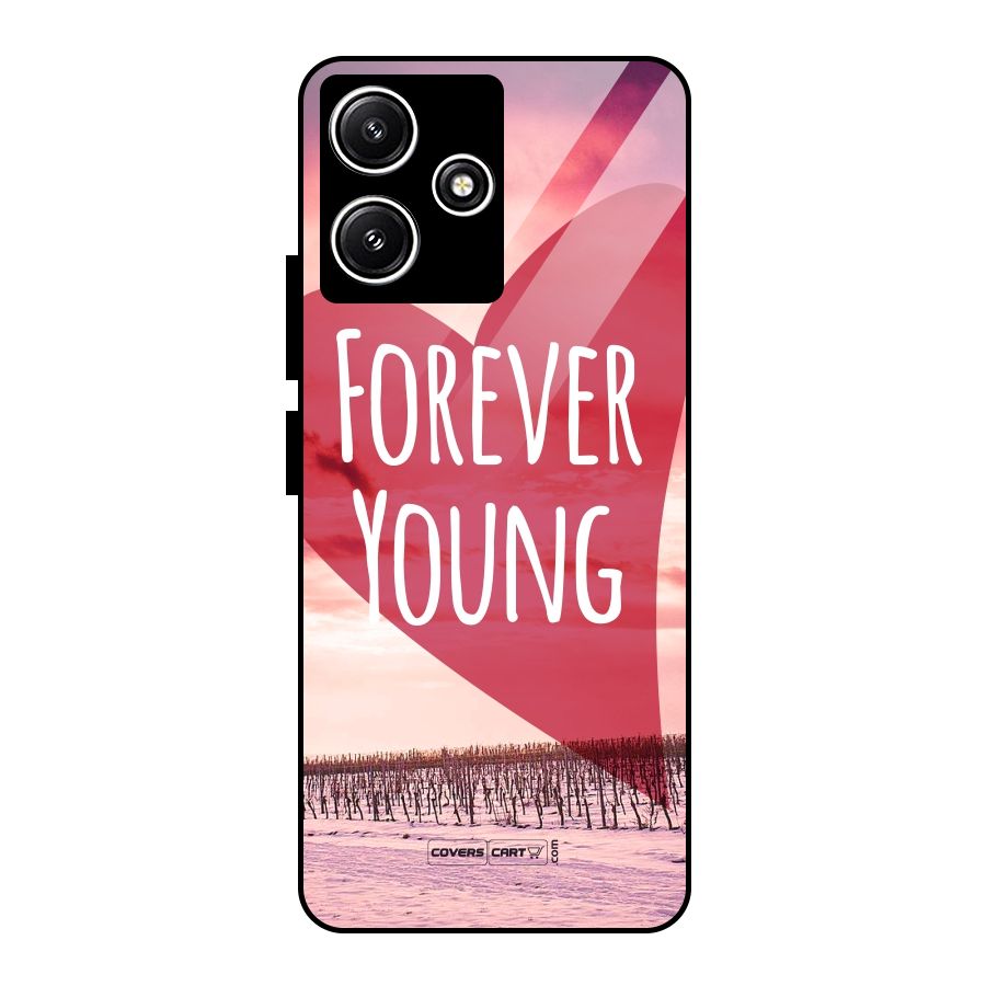 Forever Young Glass Back Case for Redmi 12 5G