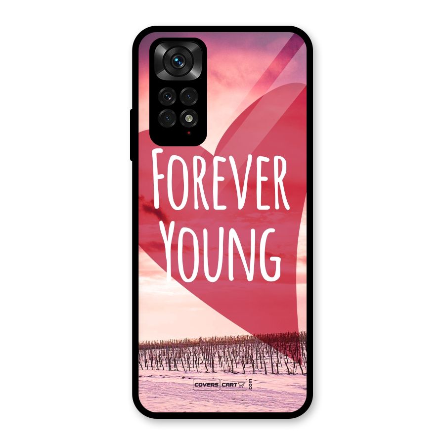 Forever Young Glass Back Case for Redmi Note 11S