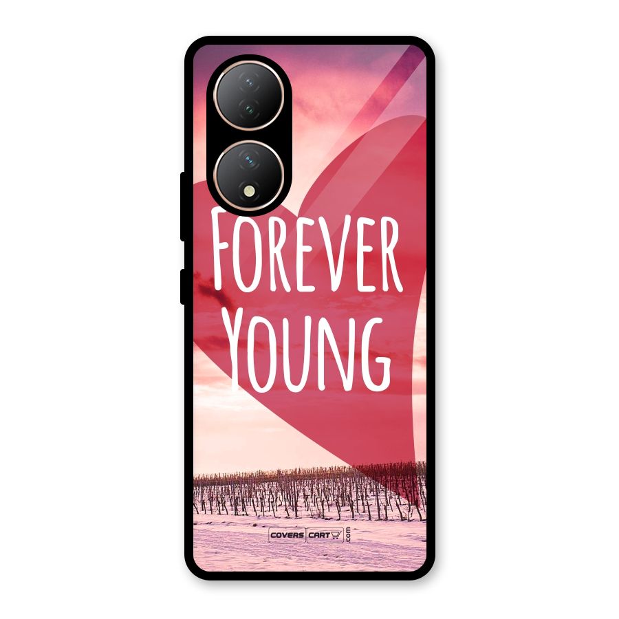 Forever Young Glass Back Case for Vivo T2