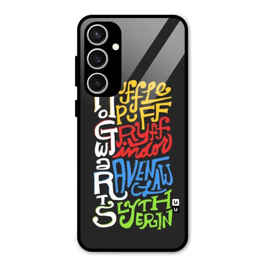 Four Colored Homes Glass Back Case for Galaxy S23 FE
