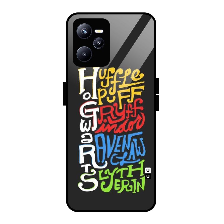 Four Colored Homes Glass Back Case for Realme C35