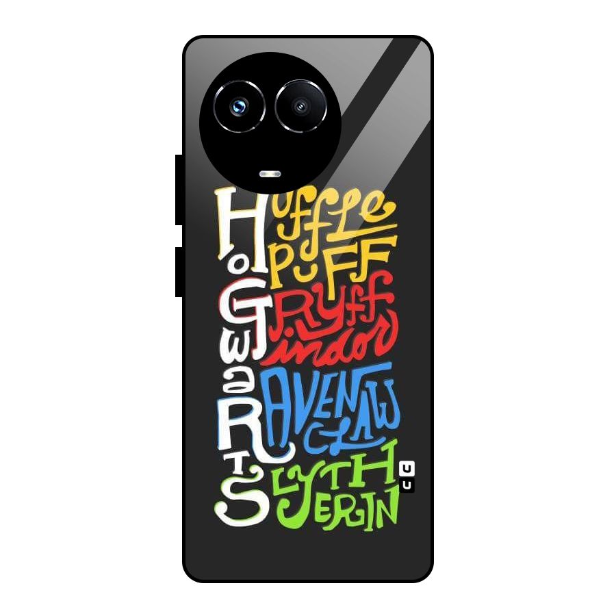 Four Colored Homes Glass Back Case for Realme Narzo 60X