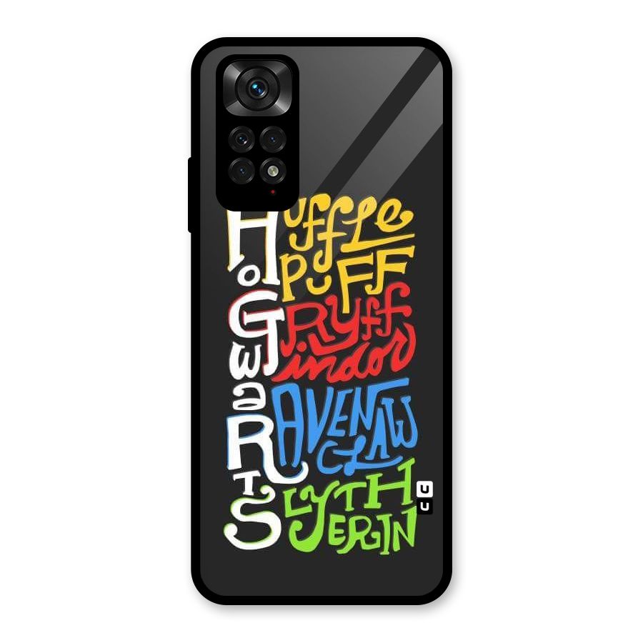Four Colored Homes Glass Back Case for Redmi Note 11S