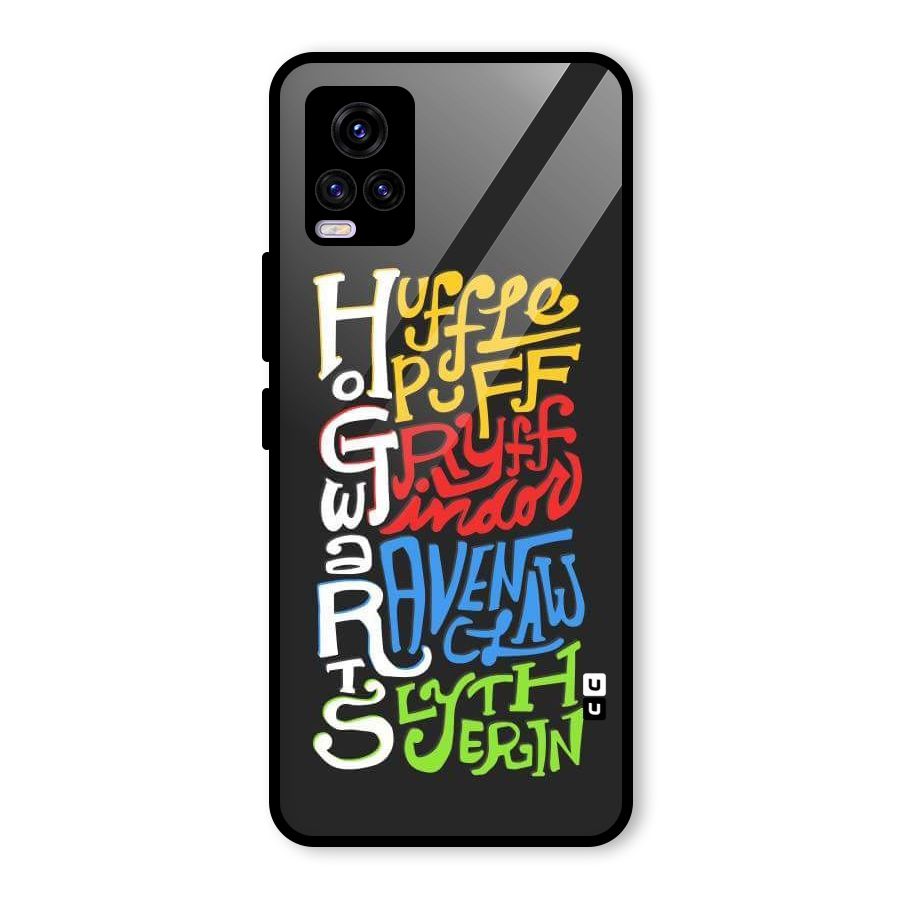 Four Colored Homes Glass Back Case for Vivo V20 2021