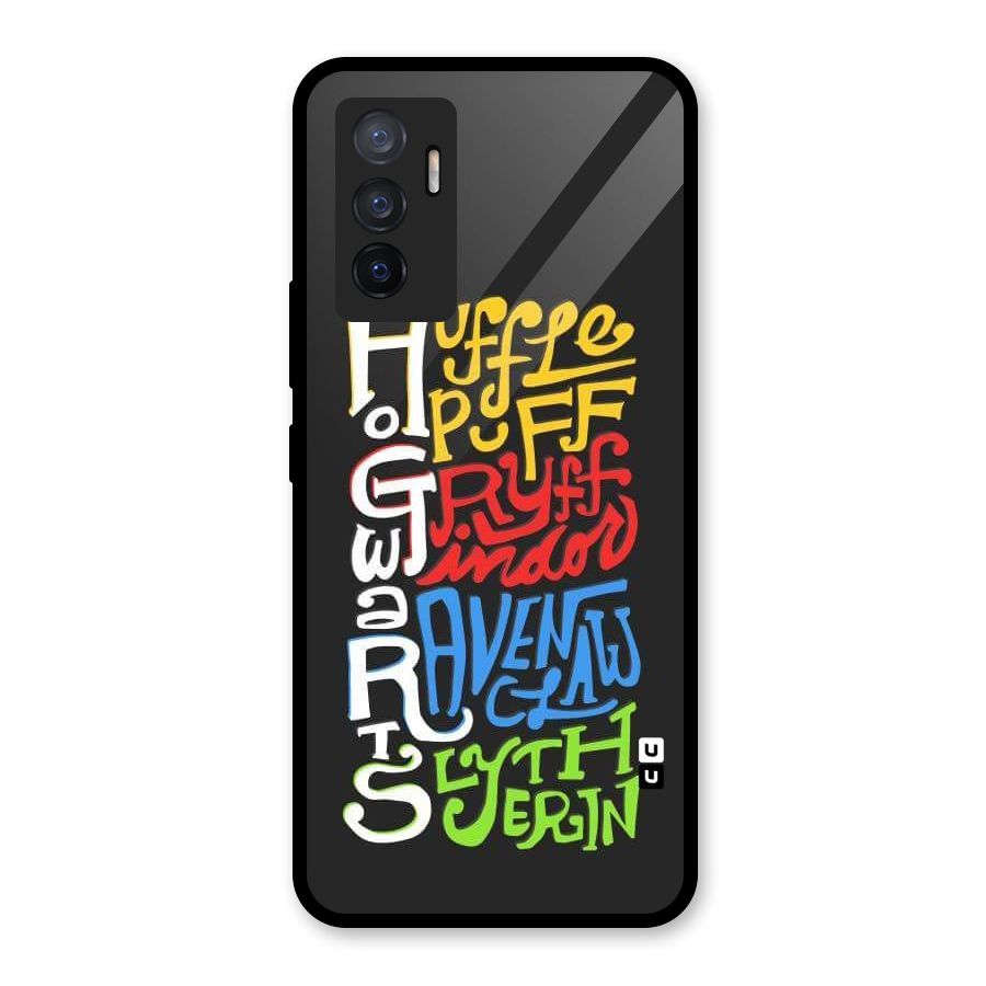 Four Colored Homes Glass Back Case for Vivo V23e