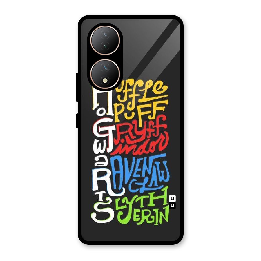 Four Colored Homes Glass Back Case for Vivo Y100A