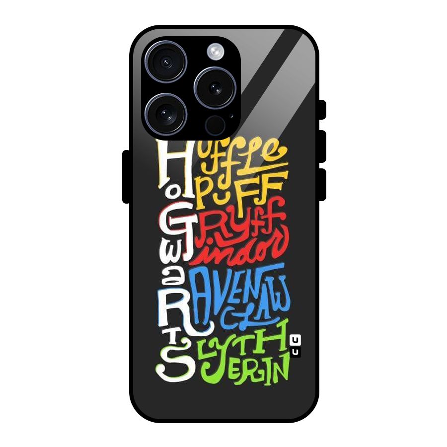 Four Colored Homes Glass Back Case for iPhone 15 Pro