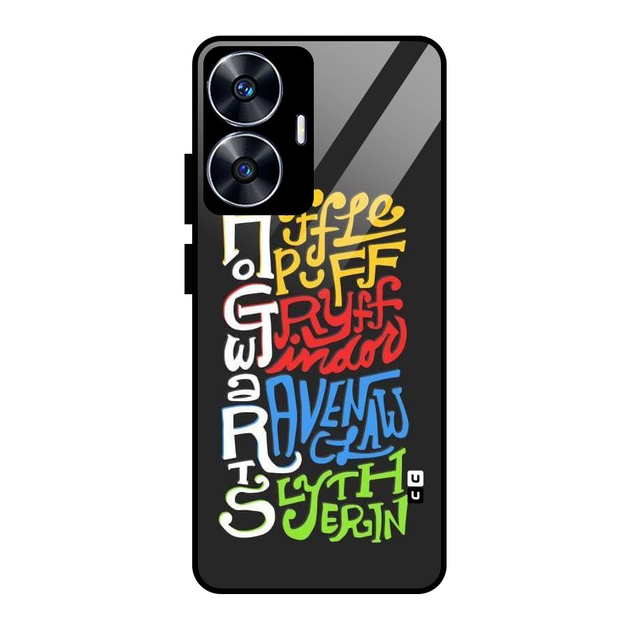 Four Colored Homes Glass Back Case for realme C55