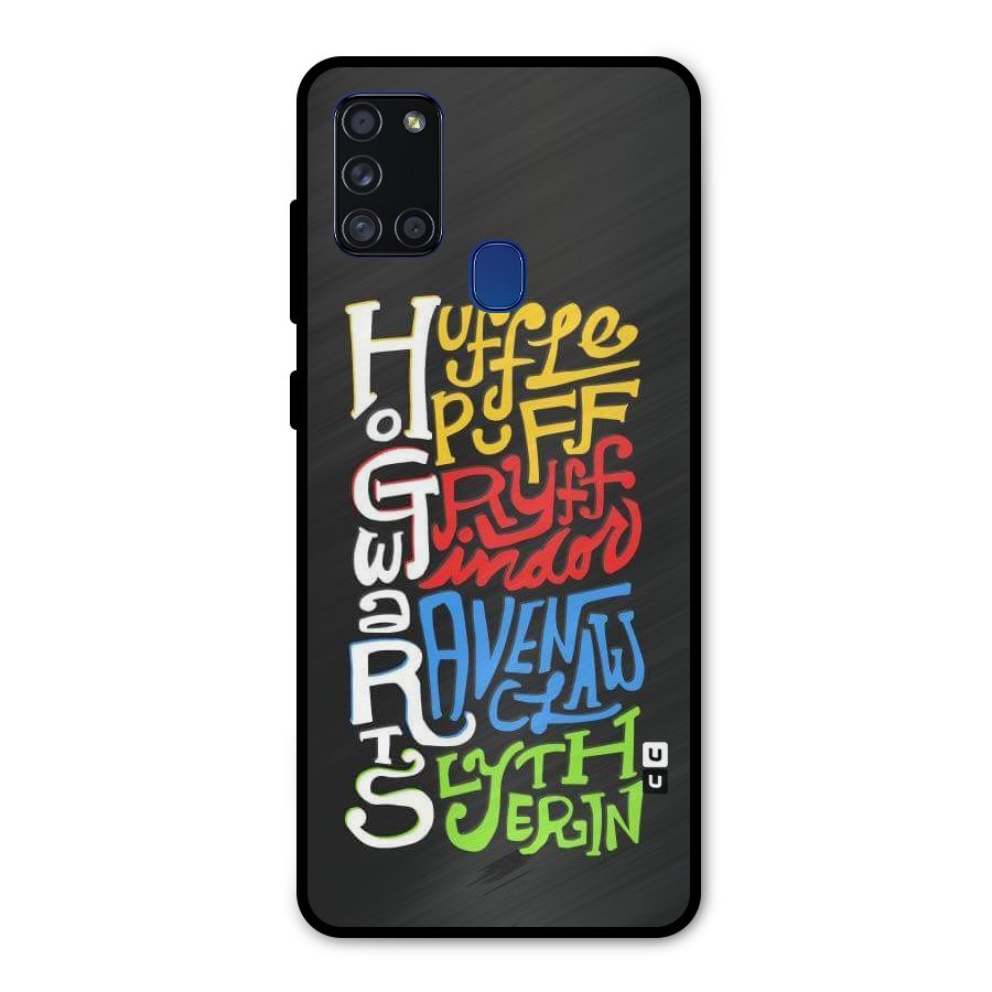 Four Colored Homes Metal Back Case for Galaxy A21s