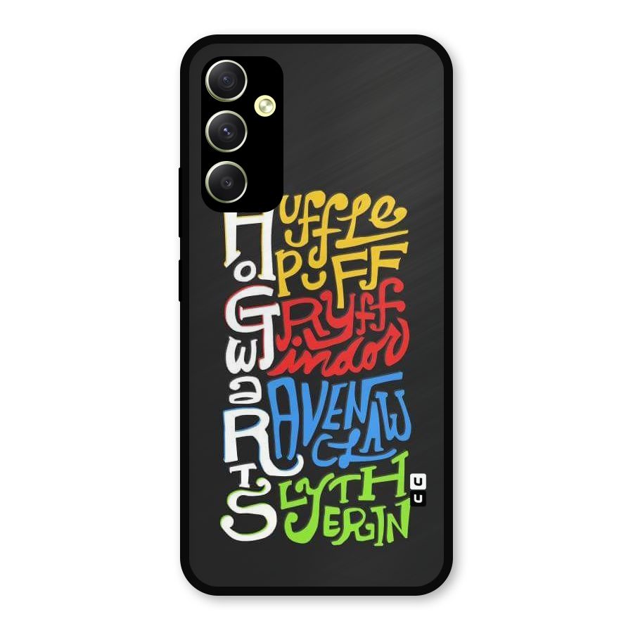 Four Colored Homes Metal Back Case for Galaxy A34