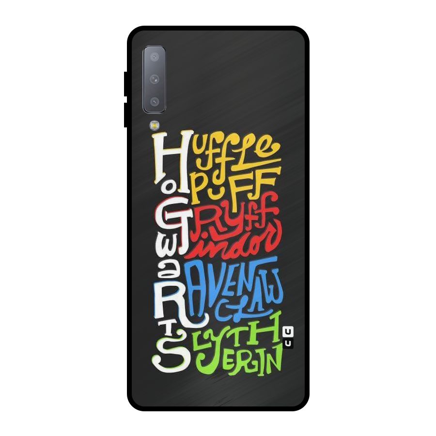 Four Colored Homes Metal Back Case for Galaxy A7 (2018)