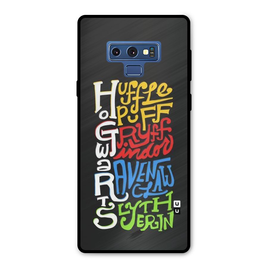 Four Colored Homes Metal Back Case for Galaxy Note 9