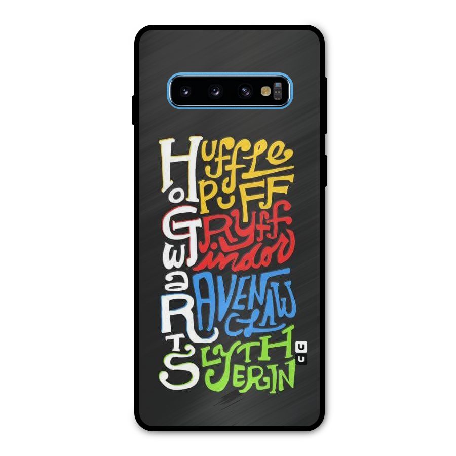 Four Colored Homes Metal Back Case for Galaxy S10