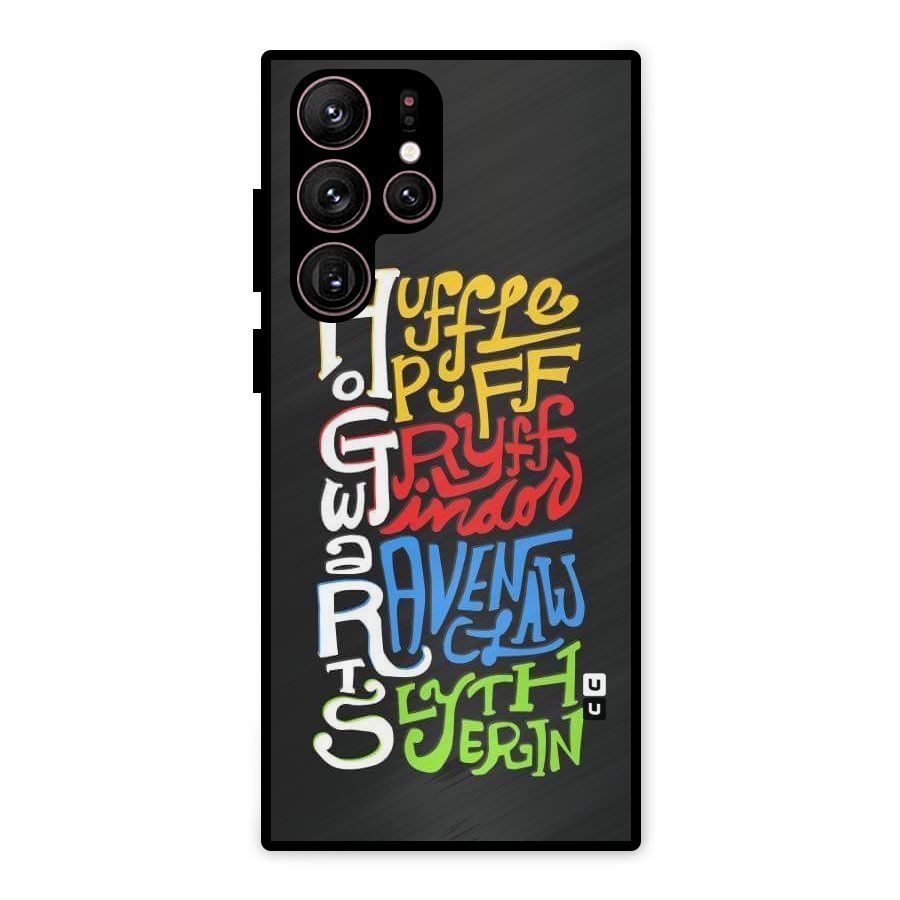 Four Colored Homes Metal Back Case for Galaxy S22 Ultra 5G