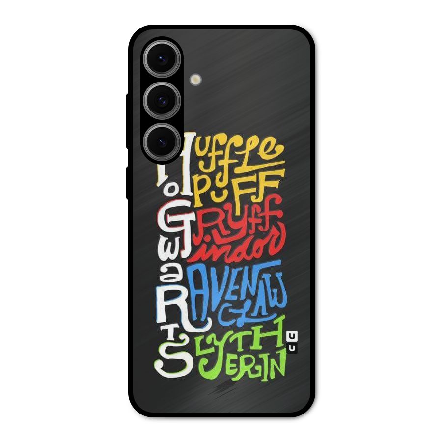 Four Colored Homes Metal Back Case for Galaxy S24 FE