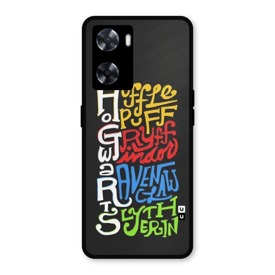 Four Colored Homes Metal Back Case for Oppo A57 2022
