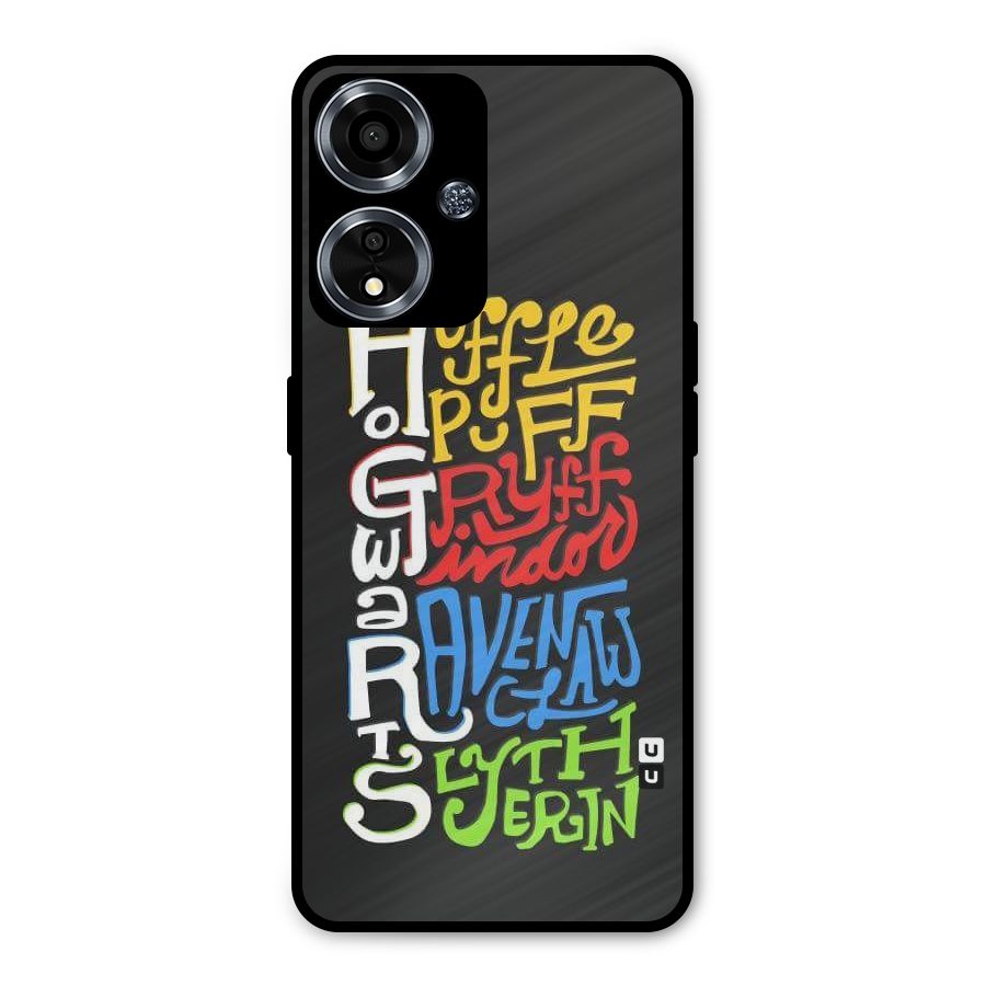 Four Colored Homes Metal Back Case for Oppo A59
