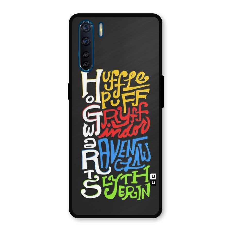 Four Colored Homes Metal Back Case for Oppo F15