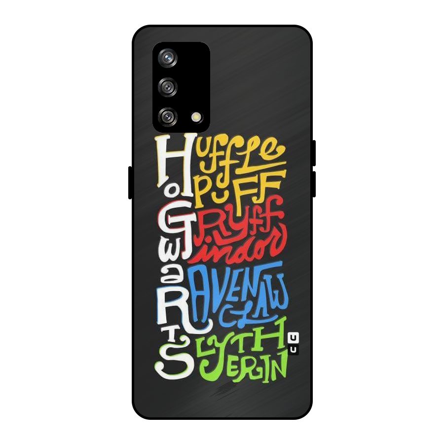 Four Colored Homes Metal Back Case for Oppo F19