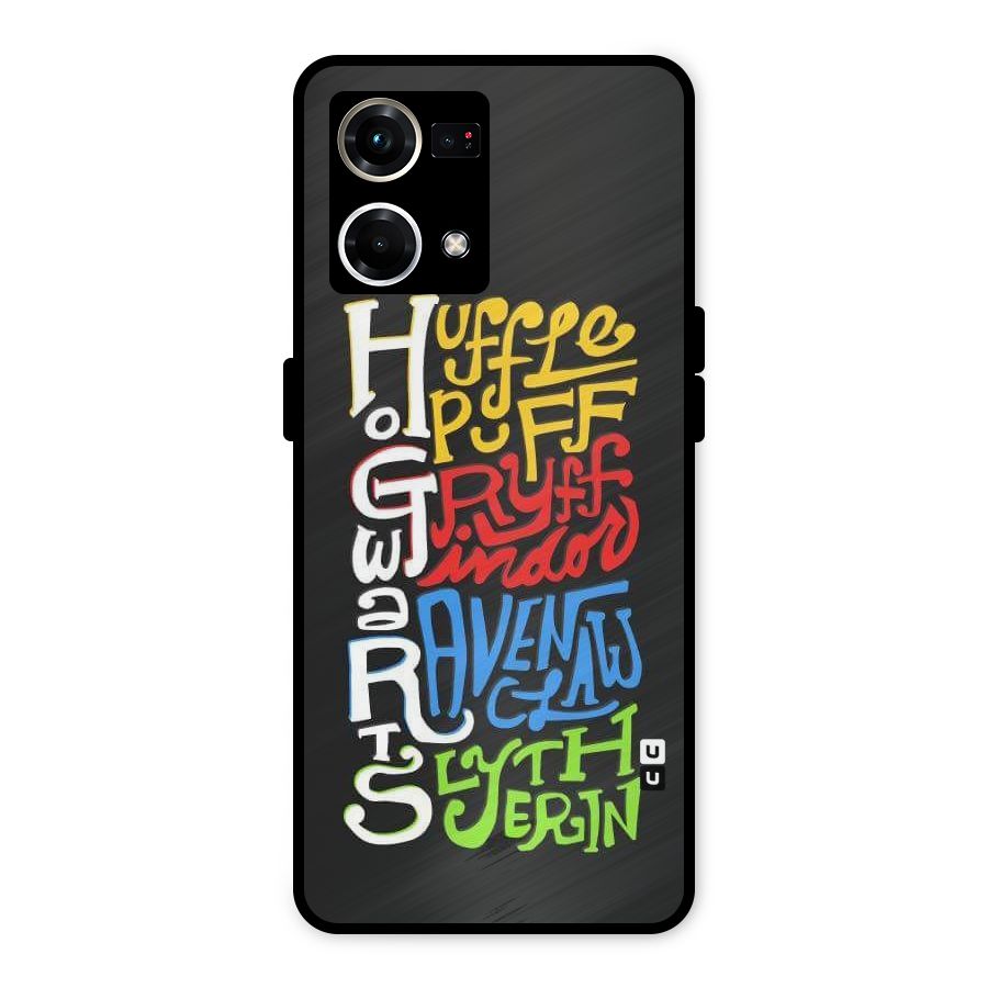 Four Colored Homes Metal Back Case for Oppo F21 Pro 4G