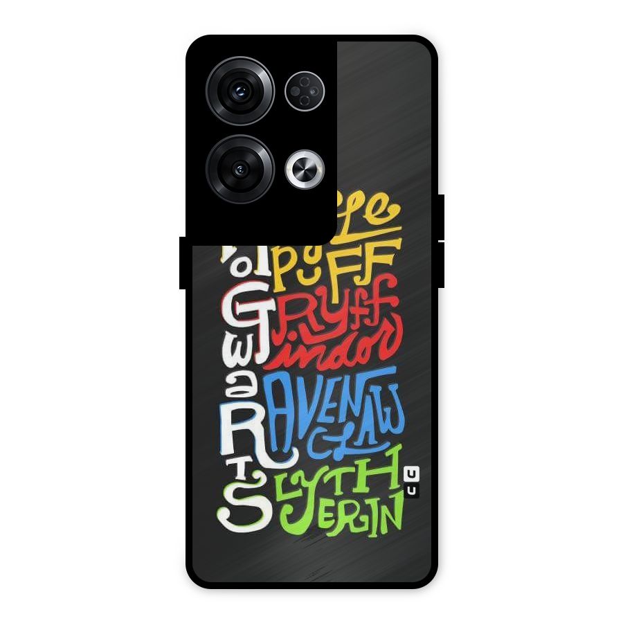 Four Colored Homes Metal Back Case for Oppo Reno8 Pro 5G