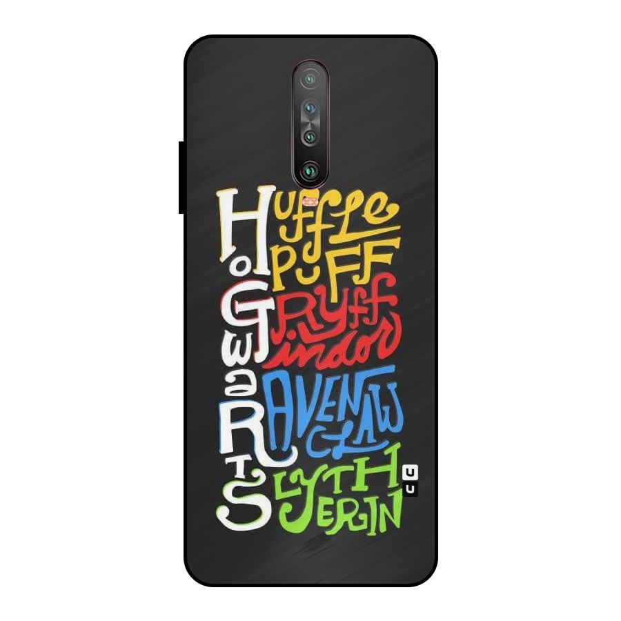Four Colored Homes Metal Back Case for Poco X2