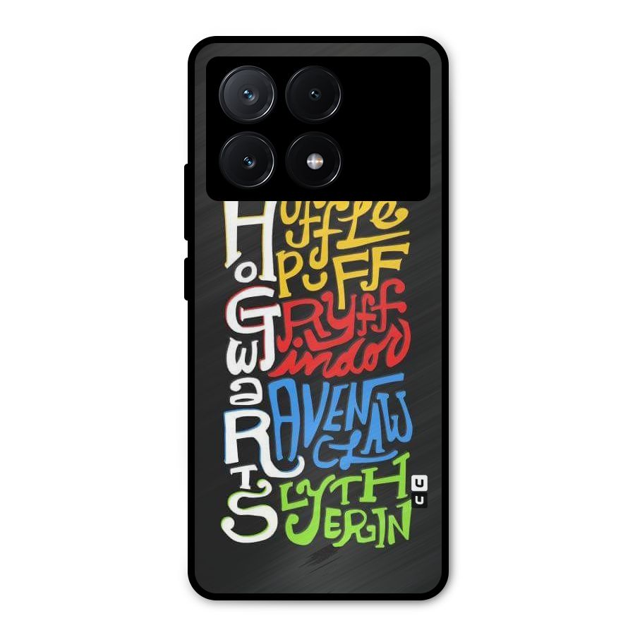 Four Colored Homes Metal Back Case for Poco X6 Pro
