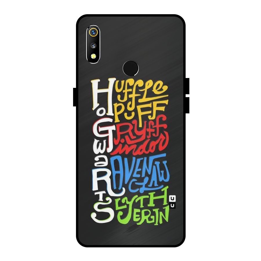 Four Colored Homes Metal Back Case for Realme 3i