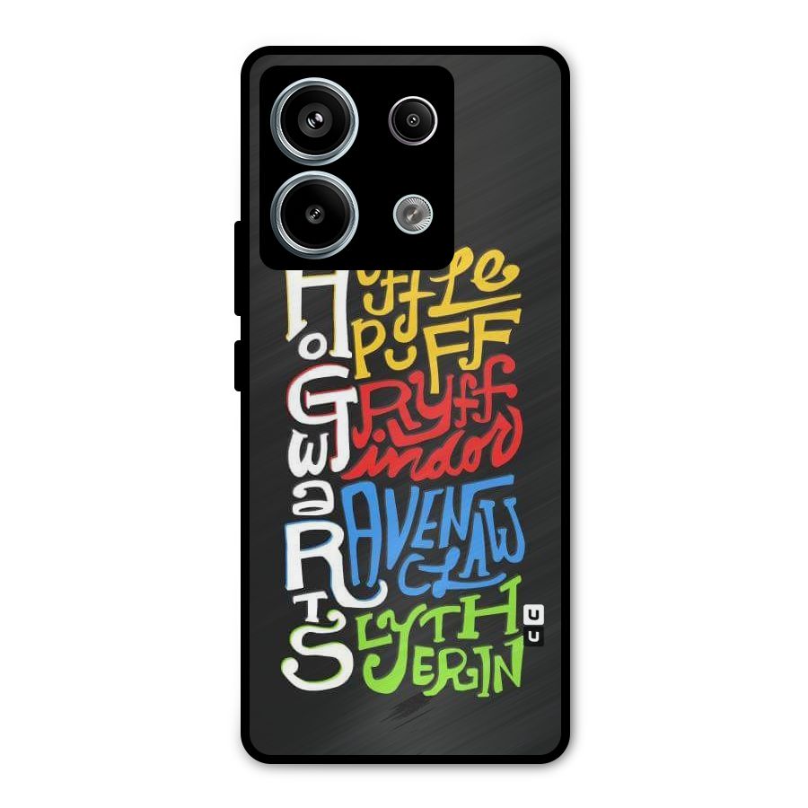 Four Colored Homes Metal Back Case for Redmi Note 13 Pro 5G