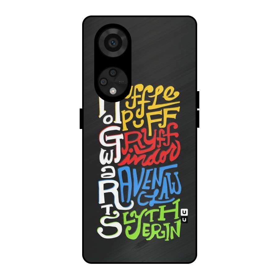 Four Colored Homes Metal Back Case for Reno8 T 5G