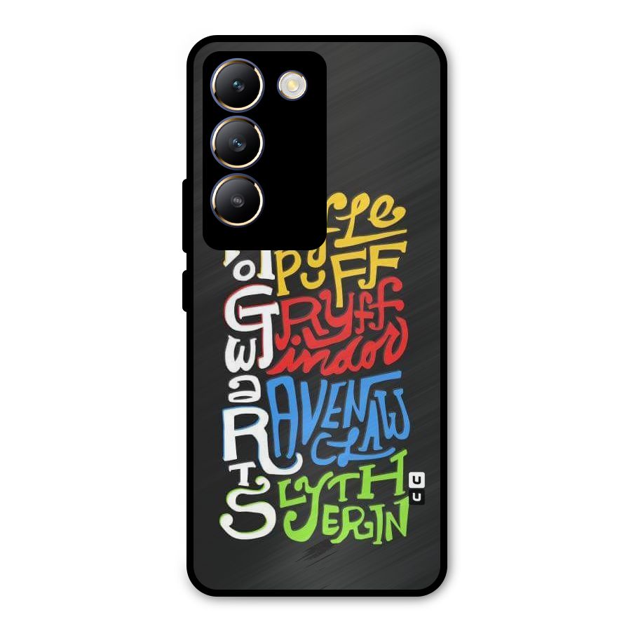 Four Colored Homes Metal Back Case for Vivo T3 5G