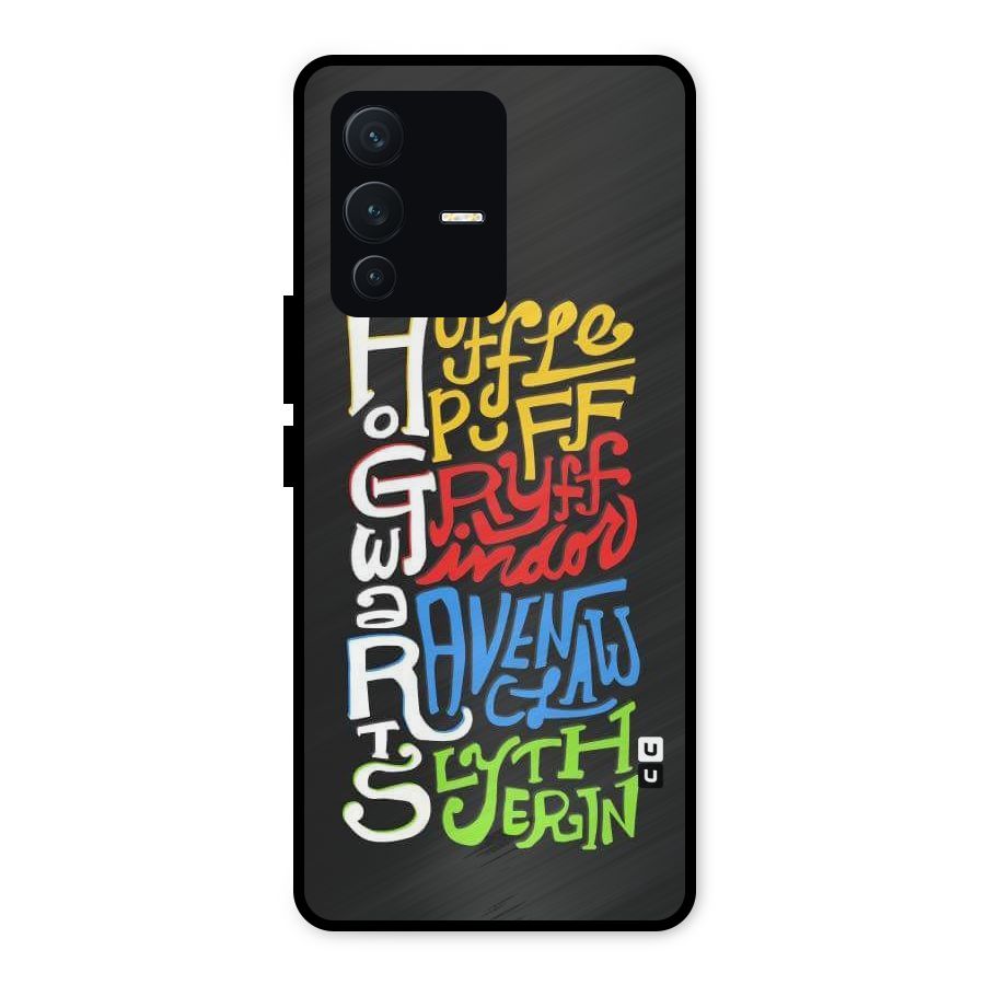 Four Colored Homes Metal Back Case for Vivo V23 5G