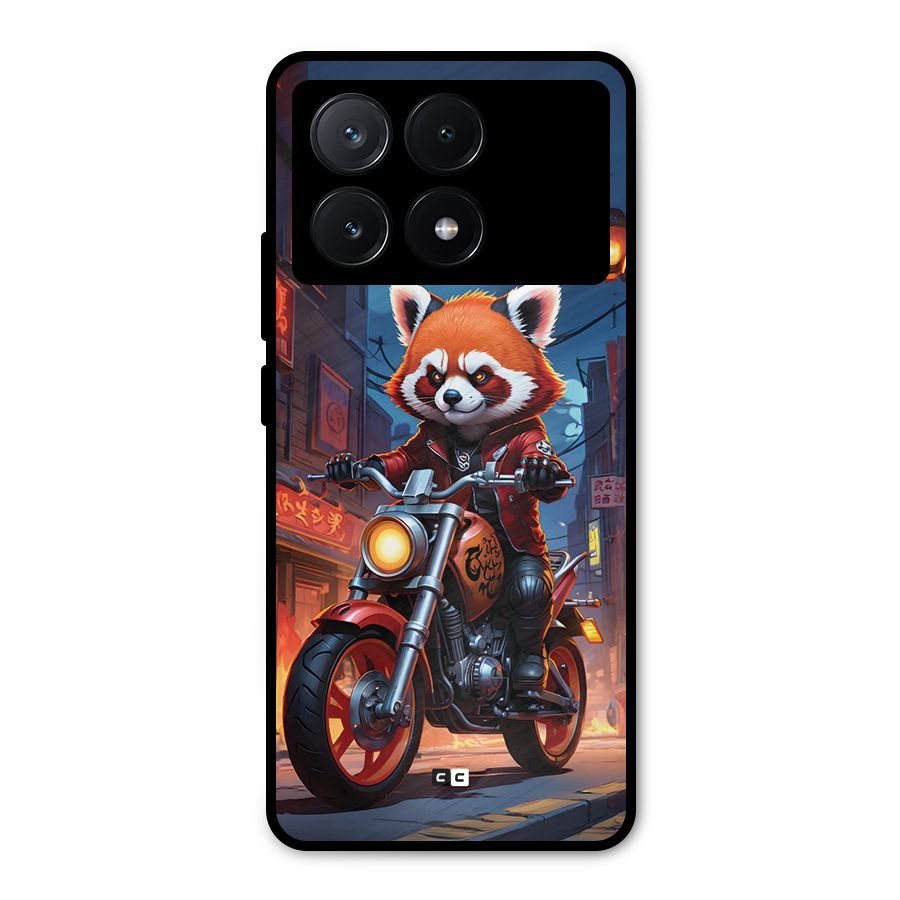 Fox Rider Metal Back Case for Poco X6 Pro