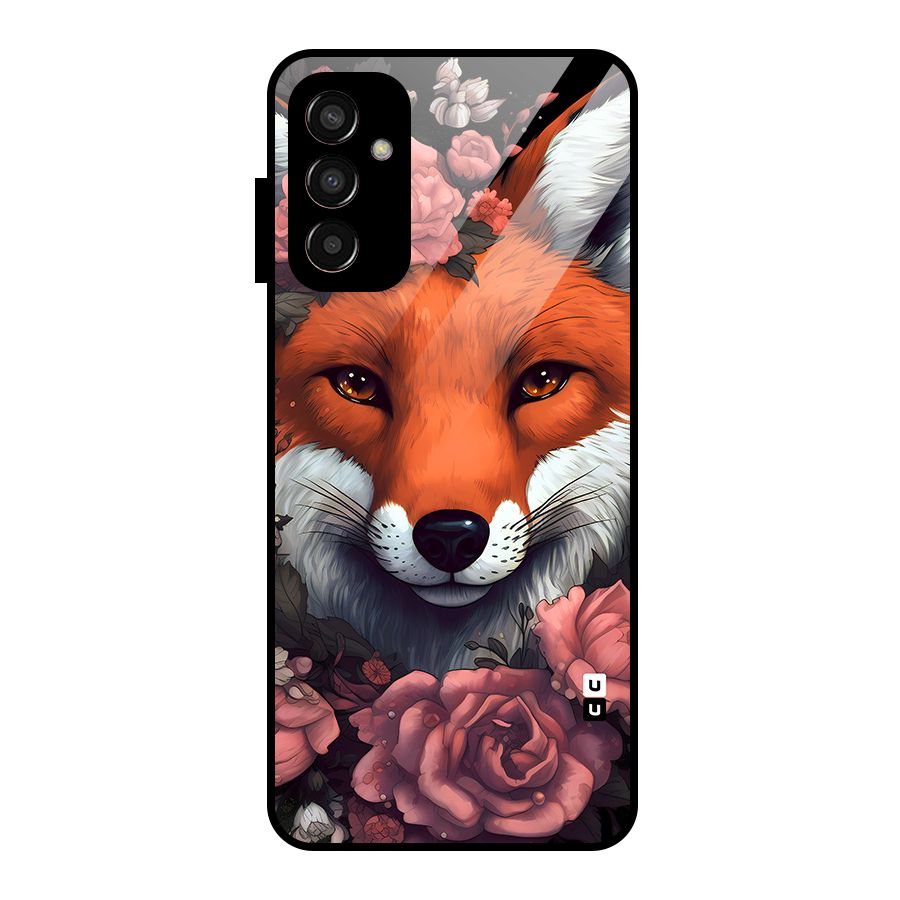 Fox and Roses Glass Back Case for Galaxy F13