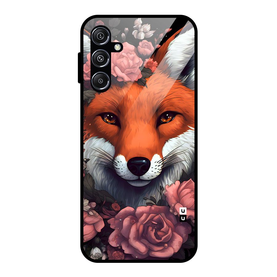 Fox and Roses Glass Back Case for Galaxy M34 5G