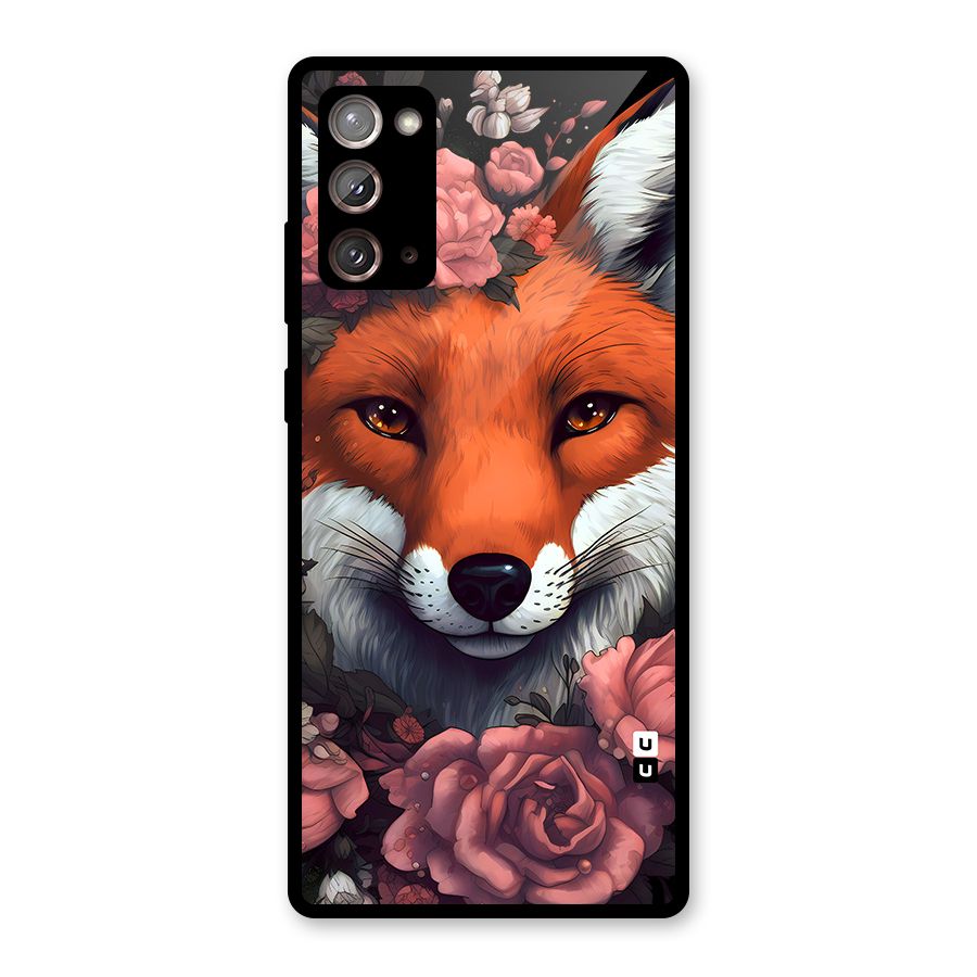 Fox and Roses Glass Back Case for Galaxy Note 20