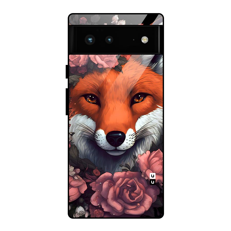 Fox and Roses Glass Back Case for Google Pixel 6