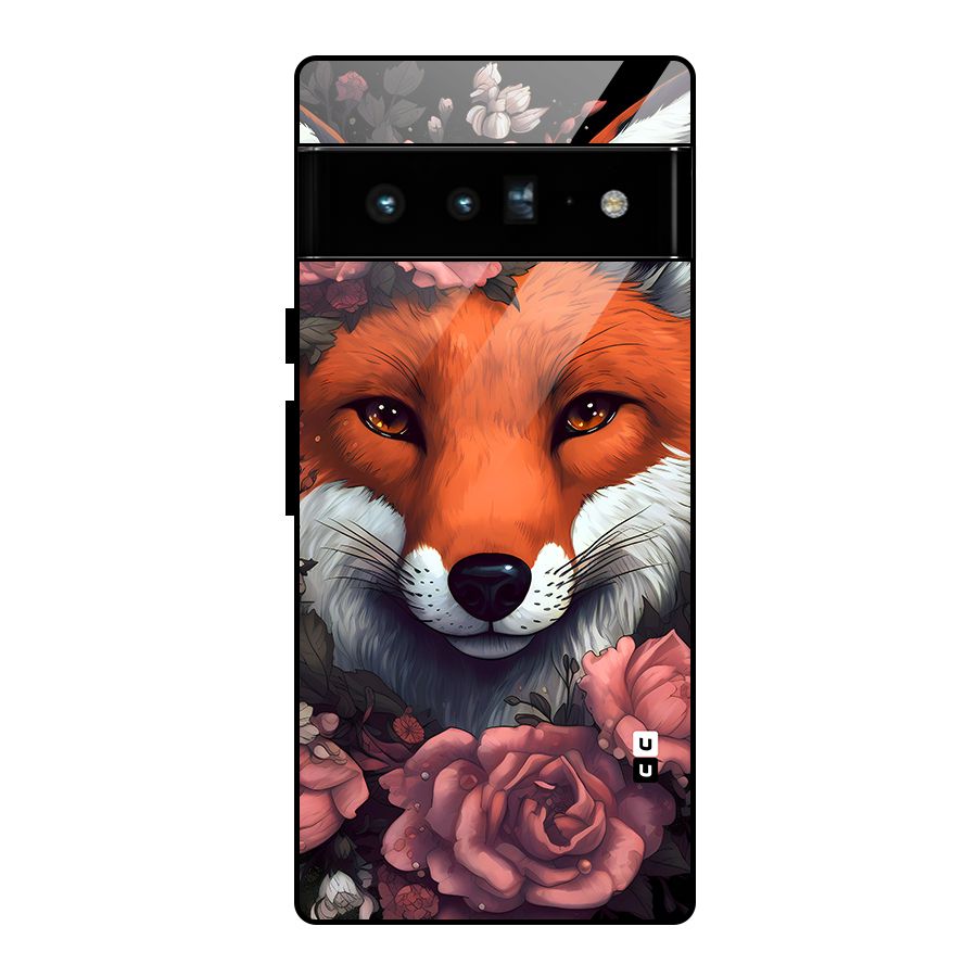 Fox and Roses Glass Back Case for Google Pixel 6 Pro