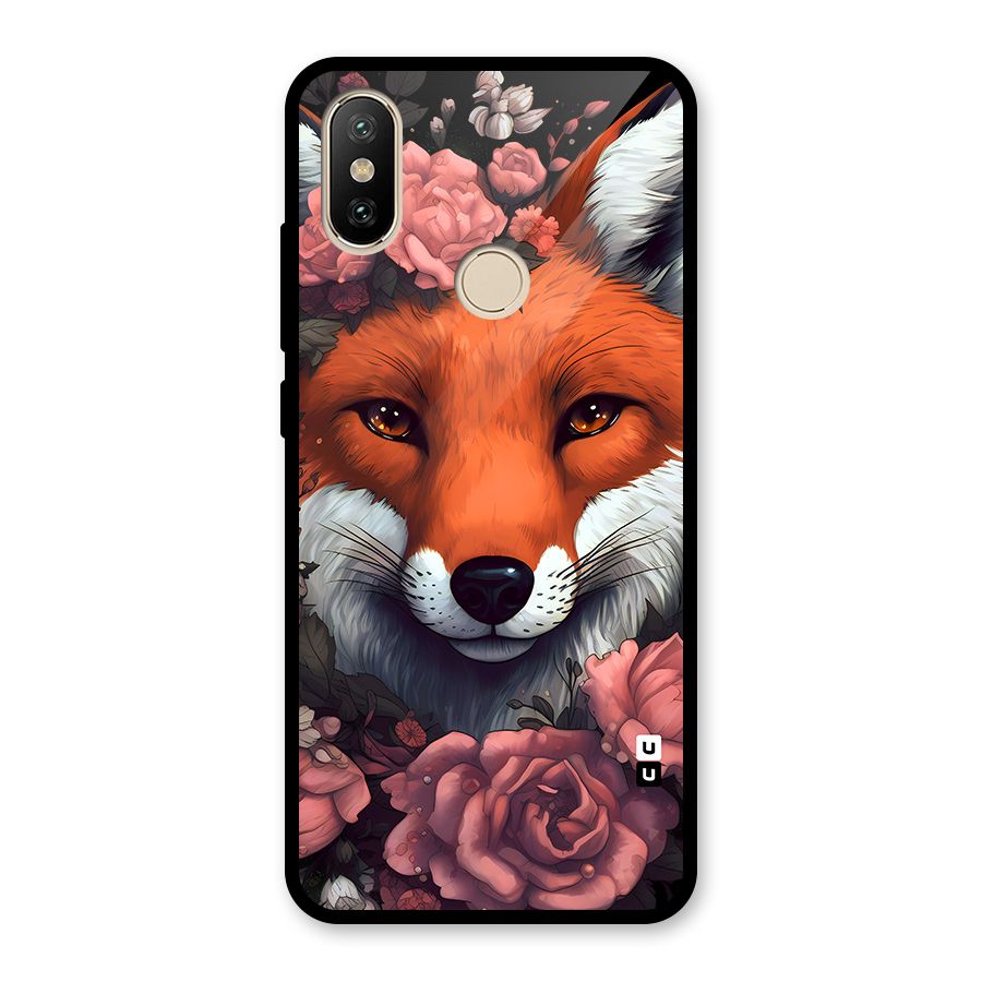 Fox and Roses Glass Back Case for Redmi A2