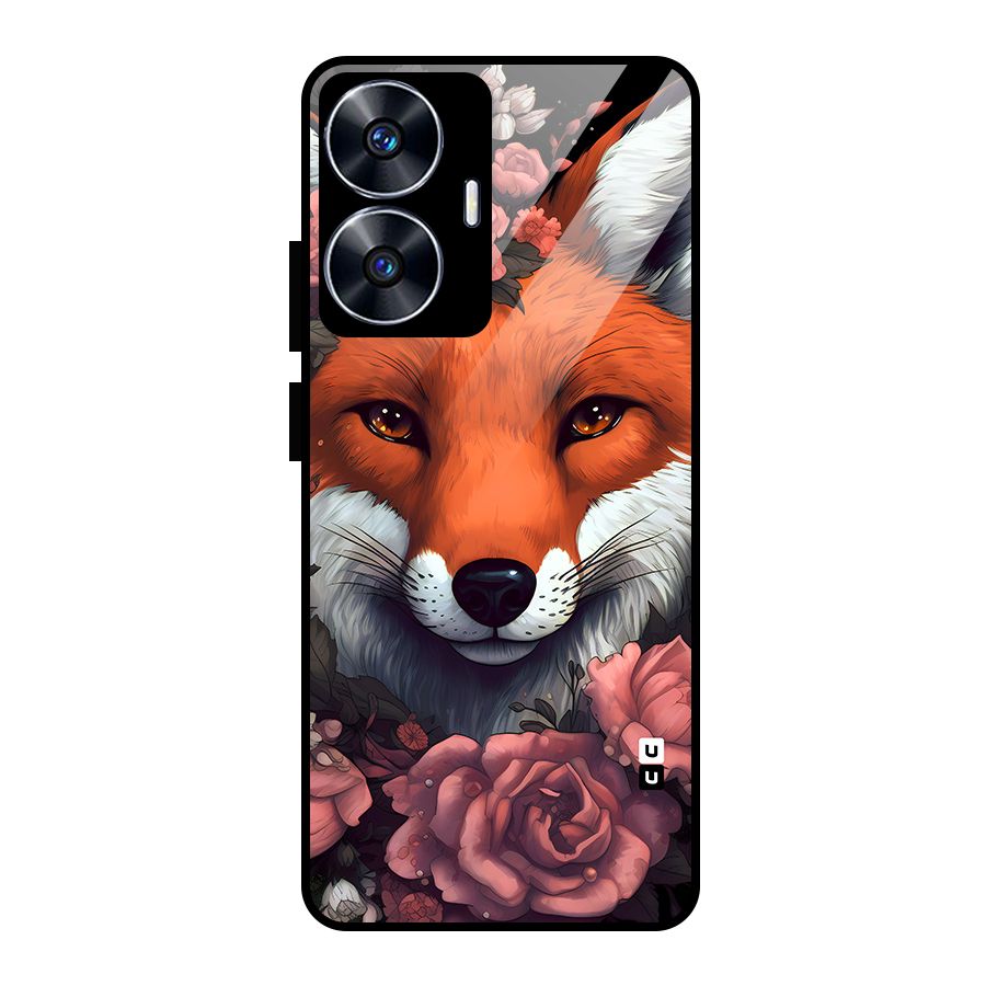 Fox and Roses Glass Back Case for realme C55