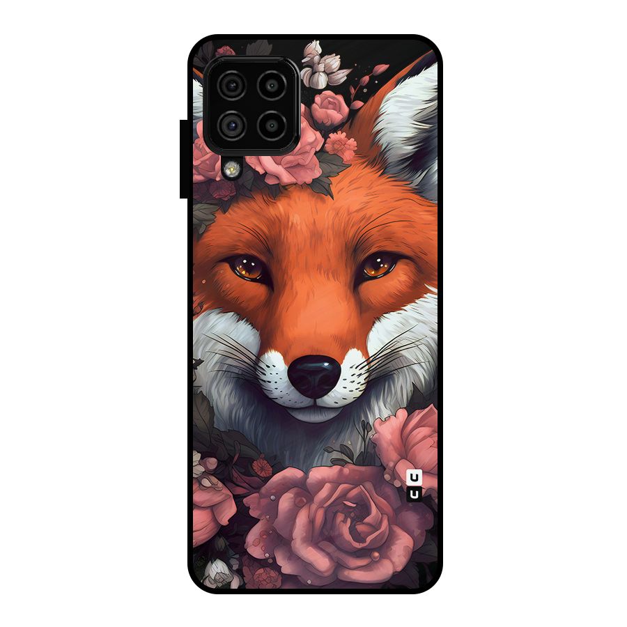 Fox and Roses Metal Back Case for Galaxy A22 4G