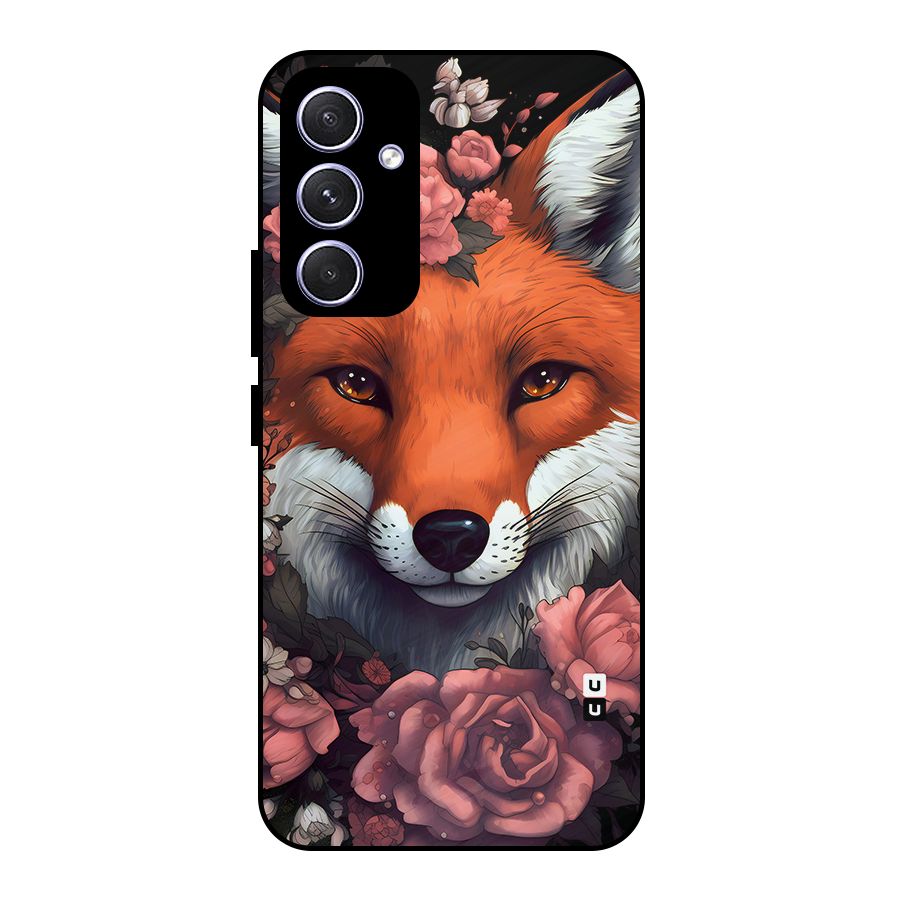 Fox and Roses Metal Back Case for Galaxy A54