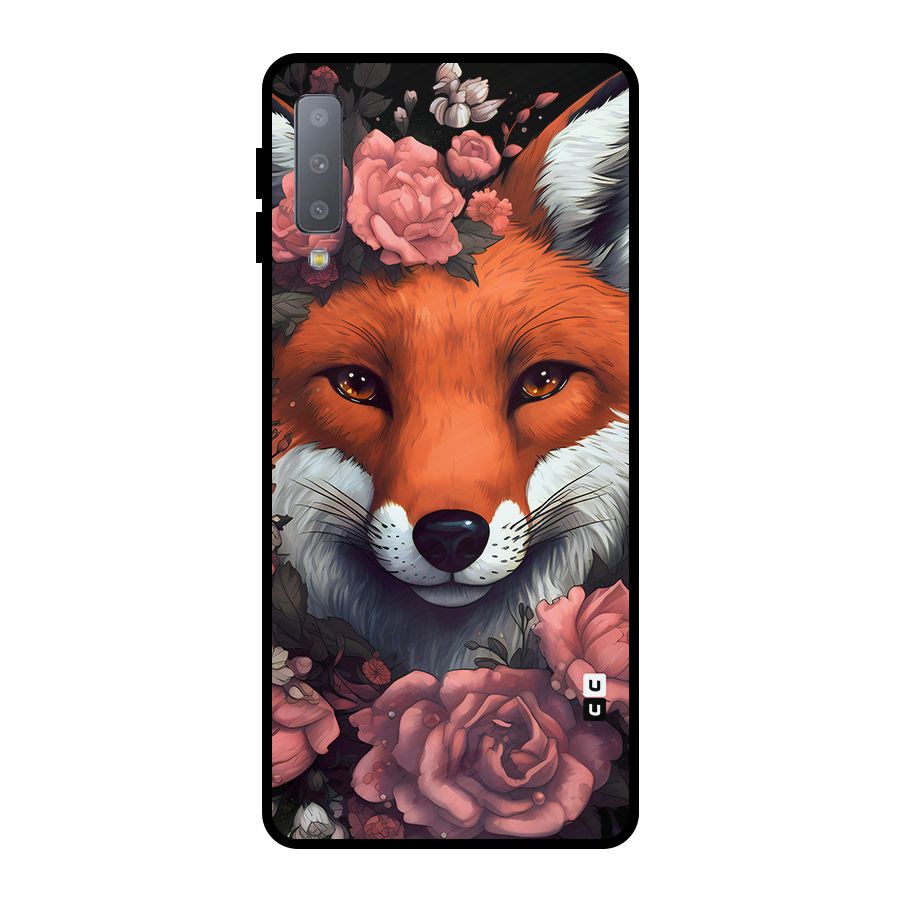 Fox and Roses Metal Back Case for Galaxy A7 (2018)